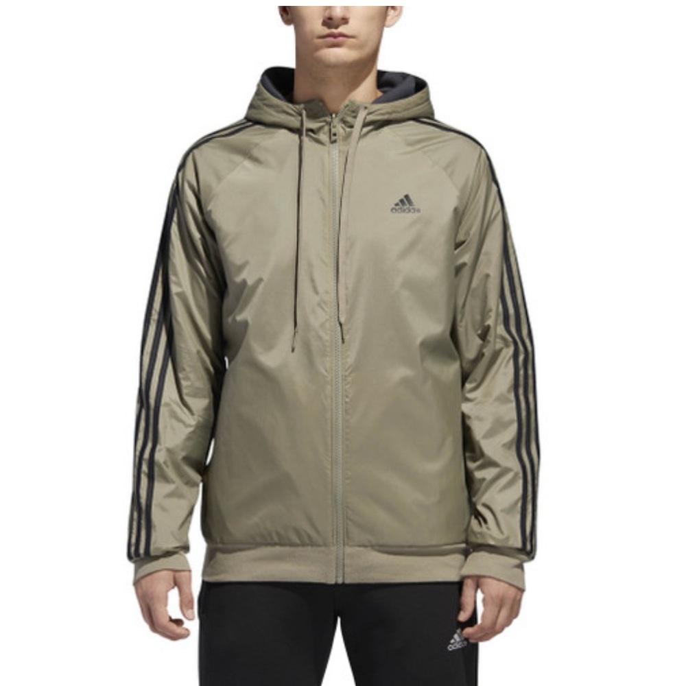 ADIDAS mens reversible army green jacket